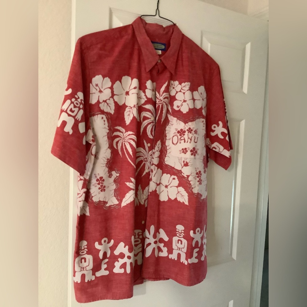 Reyn Spooner Casual Red Phil Edwards Button Down Shirt